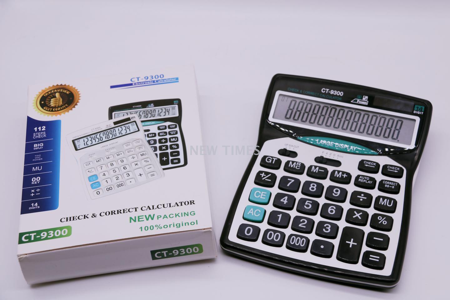 CT-9300 14 Digit Desktop Solar Dual Power Calculator