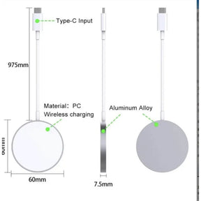 Magsafe Qi Enabled Fast Magnetic Wireless Charger 5V 3A