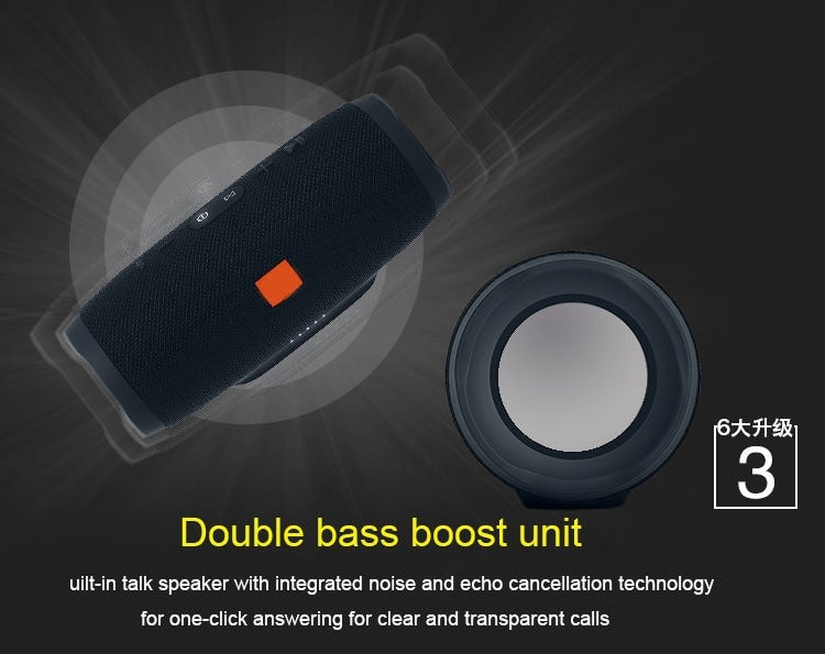 CHARGE3+ Music Shockwave Wireless and Waterproof Bluetooth Speaker