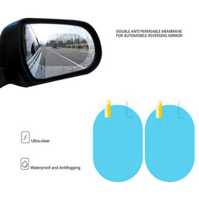 Pack of 4 Car Side-Mirror Anti-Mist Rainproof Film