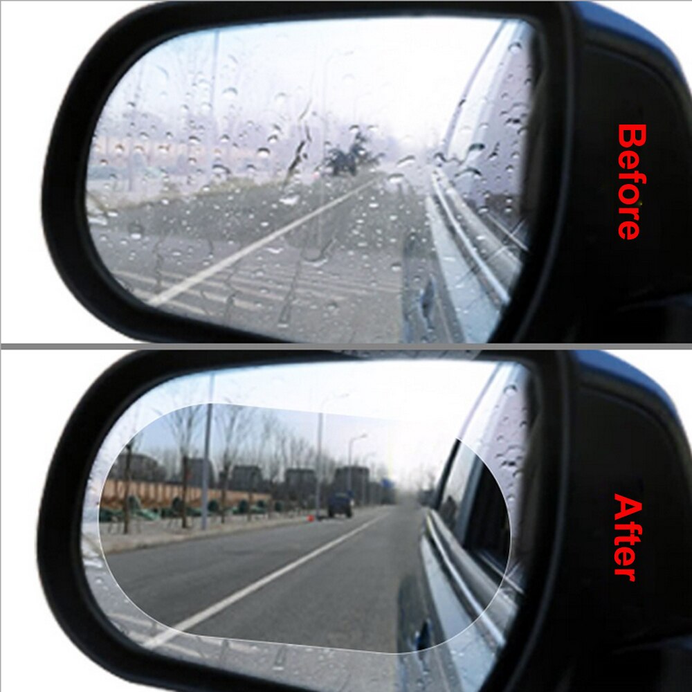 Pack of 4 Car Side-Mirror Anti-Mist Rainproof Film