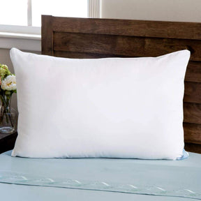 Luxury White Pillow With Imported Printed Cover And Ball Fiber Filling