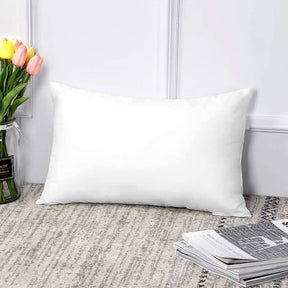 Luxury White Pillow With Imported Printed Cover And Ball Fiber Filling