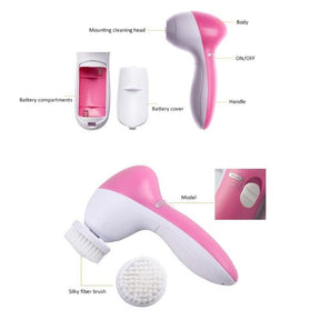 Electric Exfoliating Massaging Brush - 5 in 1