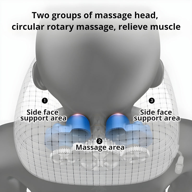 Charging Massaging Neck Pillow for Car/Outdoors