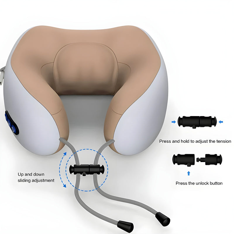 Charging Massaging Neck Pillow for Car/Outdoors