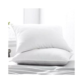 Luxury White Pillow With Imported Printed Cover And Ball Fiber Filling