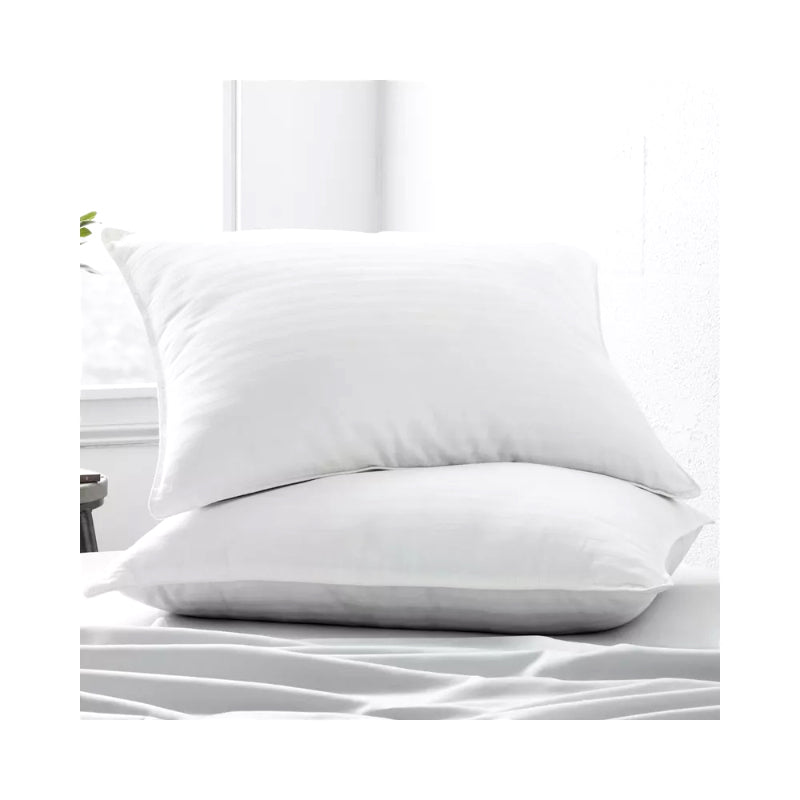 Luxury White Pillow With Imported Printed Cover And Ball Fiber Filling