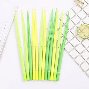 5 Pcs Tiny Green Grass Gel Pen Blade Grass Potting Decoration Zakka Stationery Caneta Office Supplies Material School