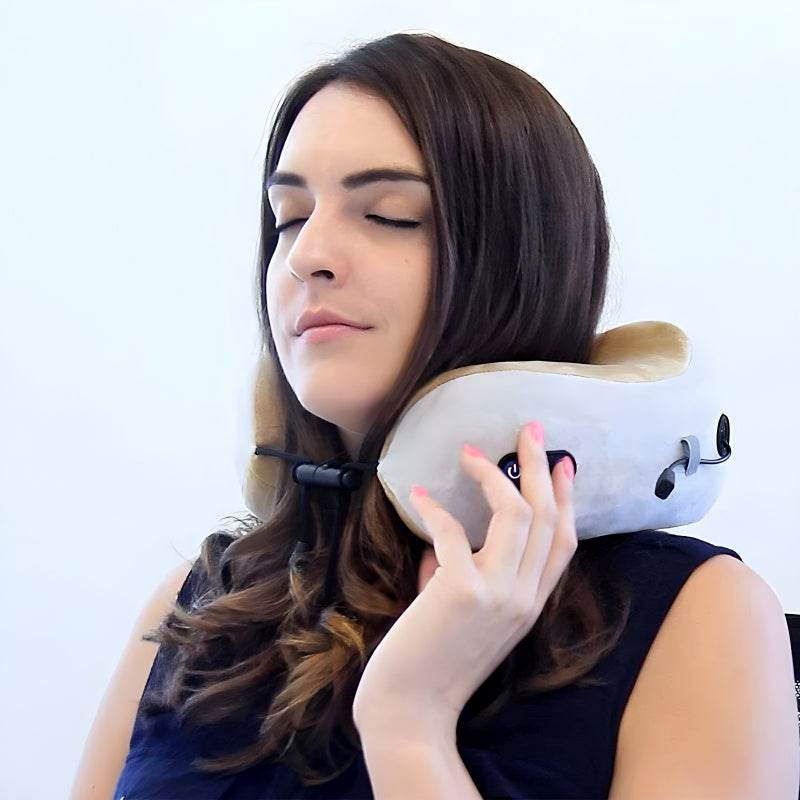 Charging Massaging Neck Pillow for Car/Outdoors