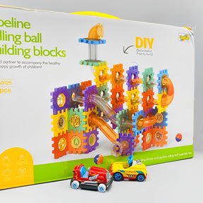 Creative Pipeline Rolling Ball Building Blocks Marble Drop Set (125Pcs DIY Kit)