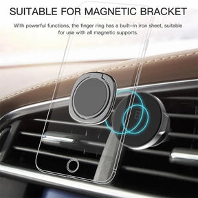 Luxury Spin Finger Ring Phone Holder 360 Degree Rotatable Magnet Metal Magnetic Car Mount Stand For Cell Phone Accessories