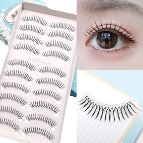 Eyelashes Natural Transparent Stem Lash Extension U-shaped Natural Wispy Fake Eyelashes A Must Have Beauty Items for More Trendy Girly Style Come sin 10 Pairs - Korean Item