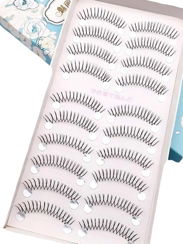 Eyelashes Natural Transparent Stem Lash Extension U-shaped Natural Wispy Fake Eyelashes A Must Have Beauty Items for More Trendy Girly Style Come sin 10 Pairs - Korean Item