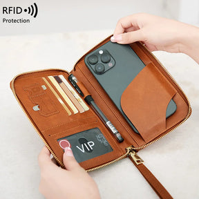 Travel Partner Leather Bag to Organize Your Passport, Cards and Other Travel Accessories.