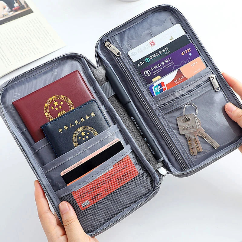 Travel Wallet Family Passport Holder Unisex Travel Accessories Waterproof Document Organizer Case Bag ID Credit Cardholder