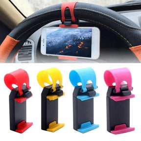 Convenient Phone Bracket For Car Steering When For More Safe Driving. Standard Bracket Which Comes in Different Colors.