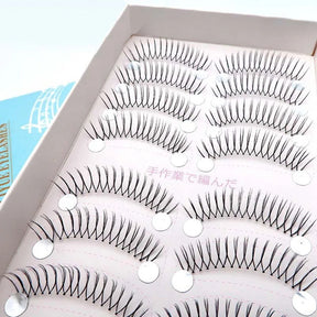 Eyelashes Natural Transparent Stem Lash Extension U-shaped Natural Wispy Fake Eyelashes A Must Have Beauty Items for More Trendy Girly Style Come sin 10 Pairs - Korean Item