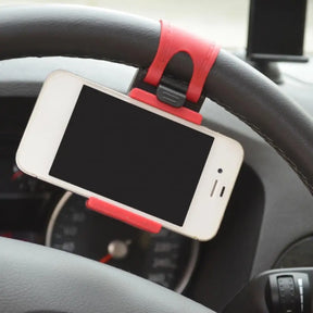 Convenient Phone Bracket For Car Steering When For More Safe Driving. Standard Bracket Which Comes in Different Colors.