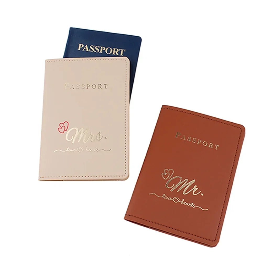 Fashion PU Leather Travel Passport Covers Women Men Passport Holder ID Credit Card Holder Case Business Card Passport Wallet