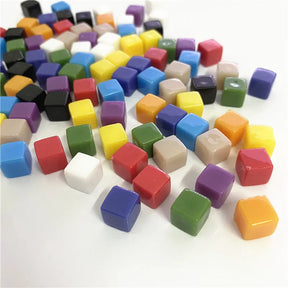 Colorful Clear Crystal Cubes 50Pcs/Set 8mm Transparent Dice For Board Game