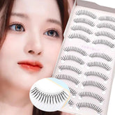 Eyelashes Natural Transparent Stem Lash Extension U-shaped Natural Wispy Fake Eyelashes A Must Have Beauty Items for More Trendy Girly Style Come sin 10 Pairs - Korean Item