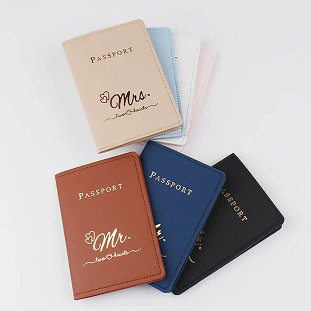 Fashion PU Leather Travel Passport Covers Women Men Passport Holder ID Credit Card Holder Case Business Card Passport Wallet