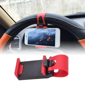 Convenient Phone Bracket For Car Steering When For More Safe Driving. Standard Bracket Which Comes in Different Colors.