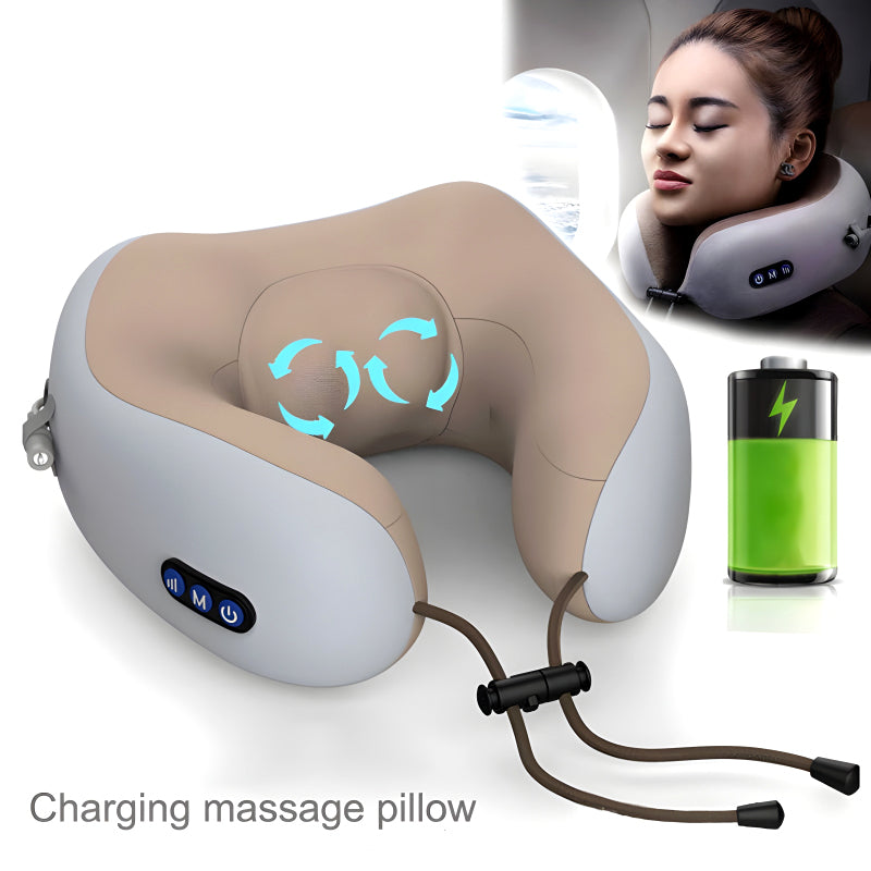 Charging Massaging Neck Pillow for Car/Outdoors