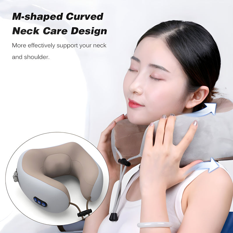 Charging Massaging Neck Pillow for Car/Outdoors