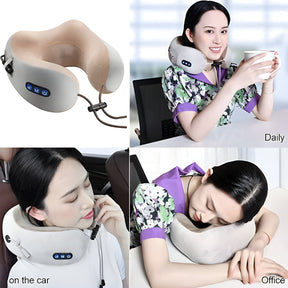 Charging Massaging Neck Pillow for Car/Outdoors