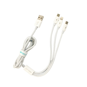 SOVO SC-301 High Quality 3.4A Fast Charge 3-In-1 USB Cable