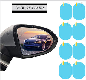 Pack of 4 Car Side-Mirror Anti-Mist Rainproof Film